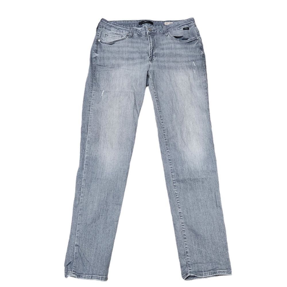 Mavi Emma Lindy Low Rise Skinny Denim Jeans Distressed Mid Wash 31/32